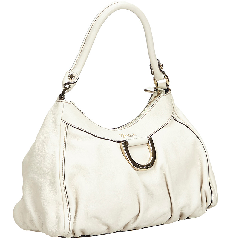 

Gucci White Leather Abbey D-Ring Everyday Bag