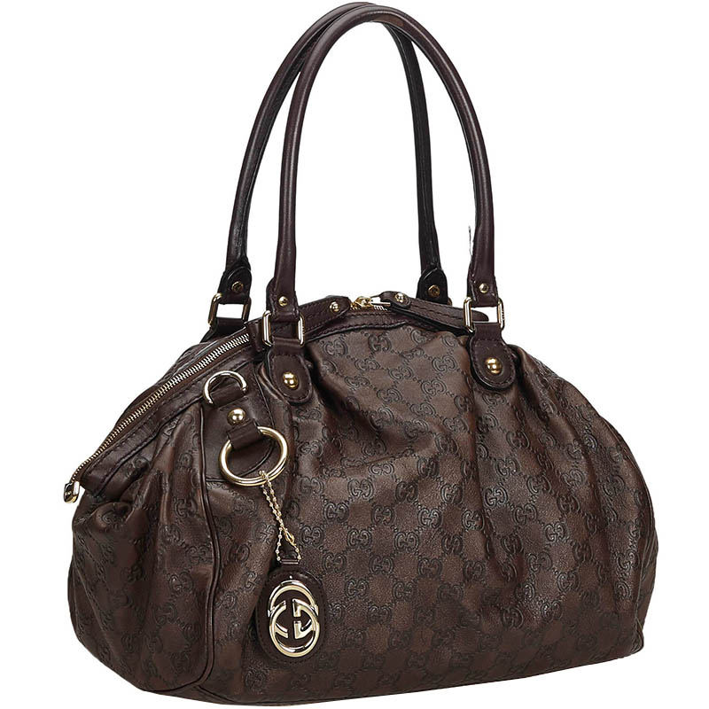 

Gucci Brown Leather Guccissima Everyday Bag