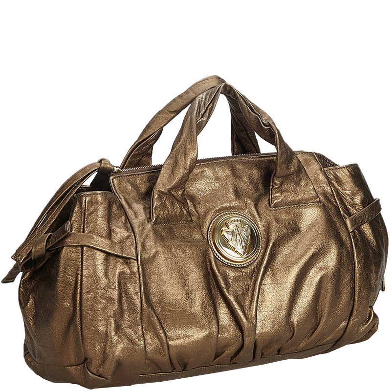 

Gucci Metallic Gold Leather Hysteria Bag