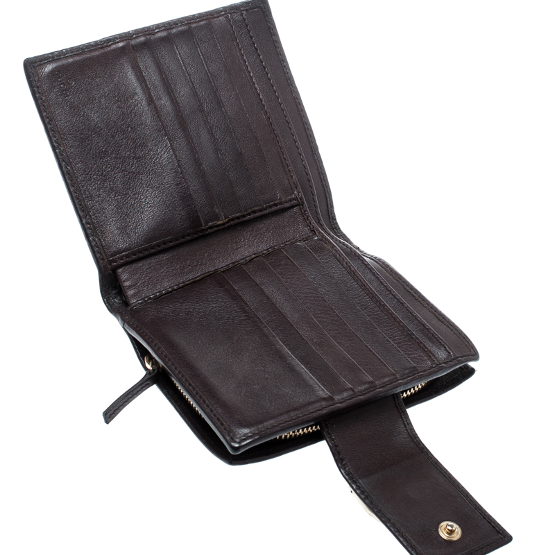 

Gucci Brown Guccissima Leather Buckle Wallet