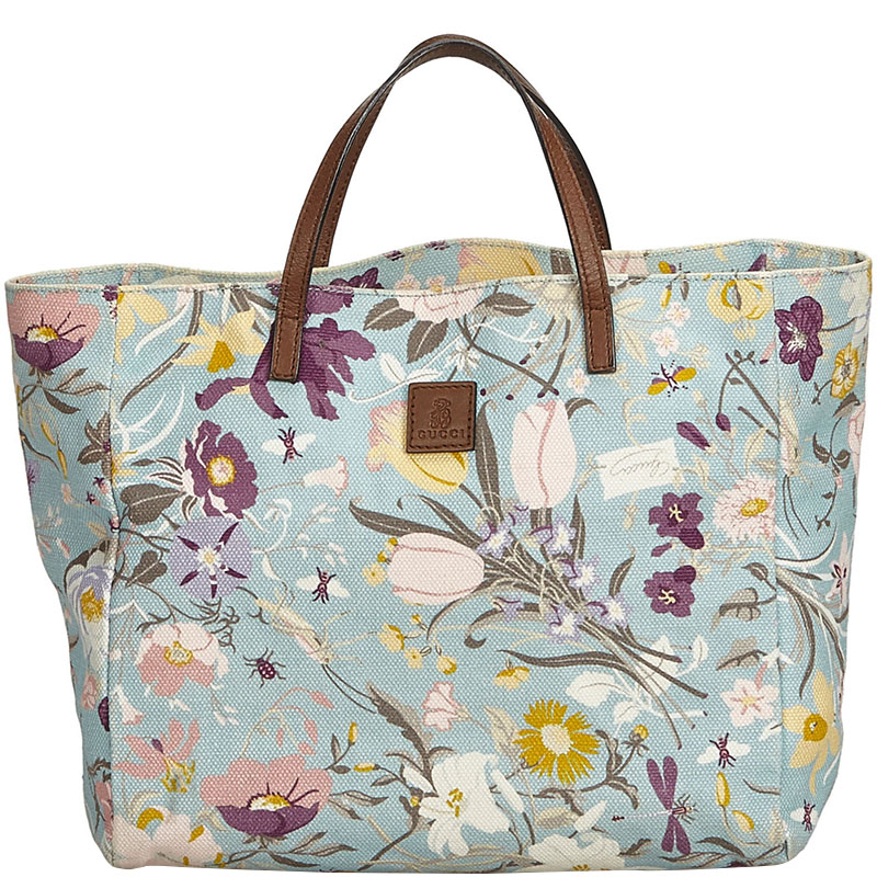 gucci flower bag blue