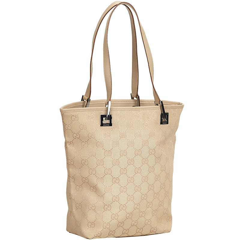 

Gucci Beige GG Canvas and Leather Tote