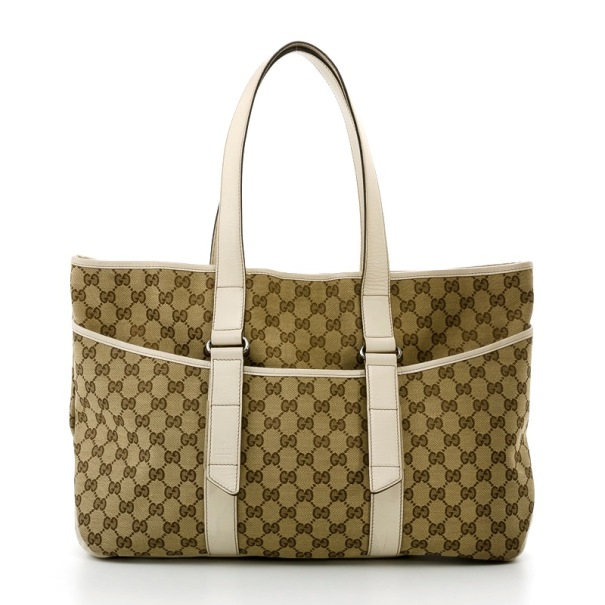 Pre Owned Gucci Monogram Medium Perforated Shopper