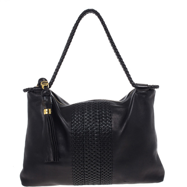 Pre Owned Gucci Leather Braided  Limited Edition Tote