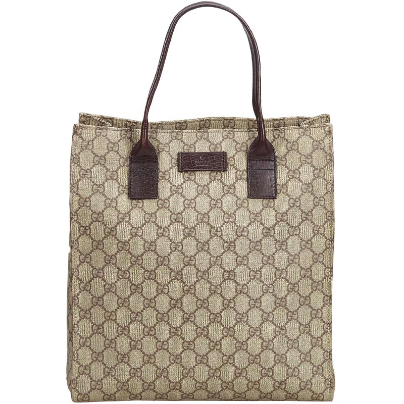 Gucci Beige/Brown GG PVC Plastic and 