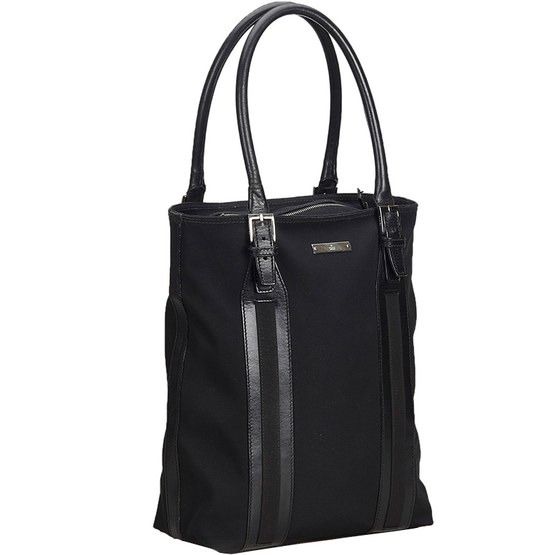 

Gucci Black Canvas and Leather Tote