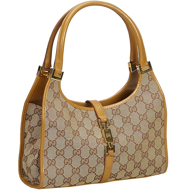 

Gucci Brown Jacquard GG and Leather Jackie Shoulder Bag, Multicolor