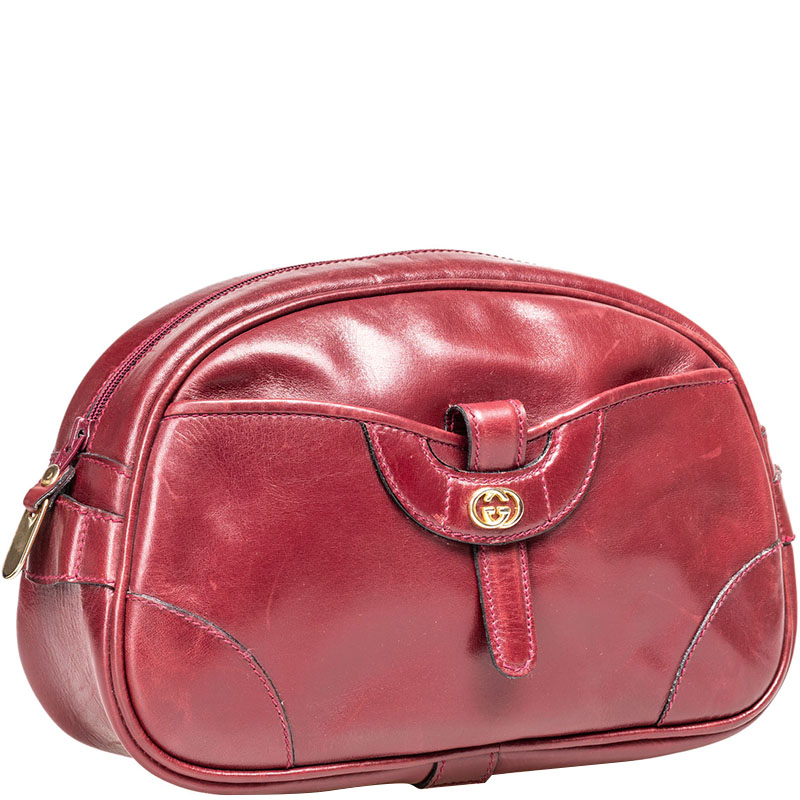 

Gucci Red Vintage Leather Clutch Bag