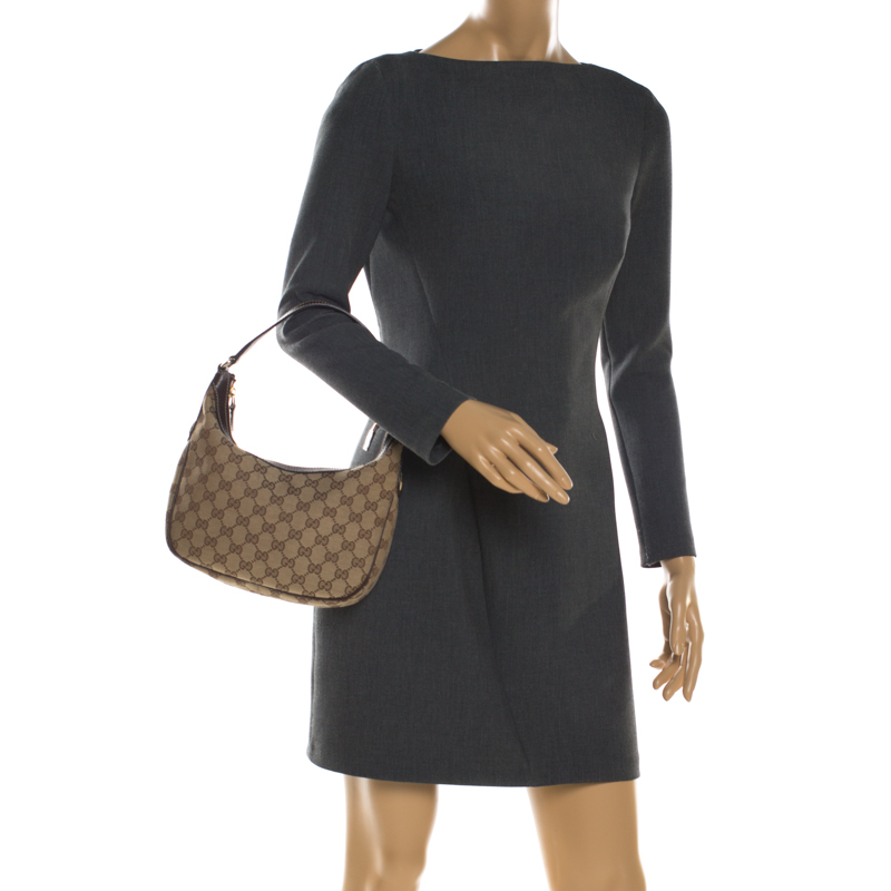 

Gucci Beige/Brown GG Canvas Charmy Hobo