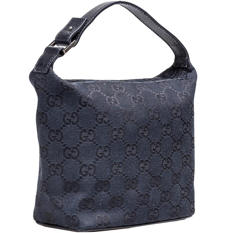 

Gucci Black GG Jacquard and Leather Everyday Bag
