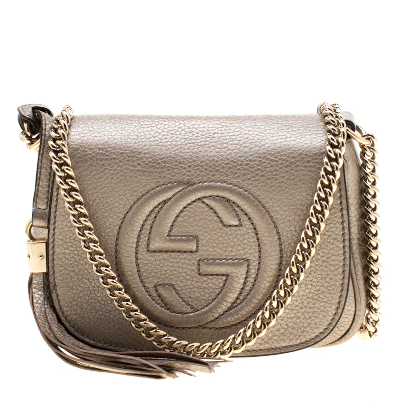 Gucci Off White Leather Soho Chain Crossbody Bag Gucci | The Luxury Closet