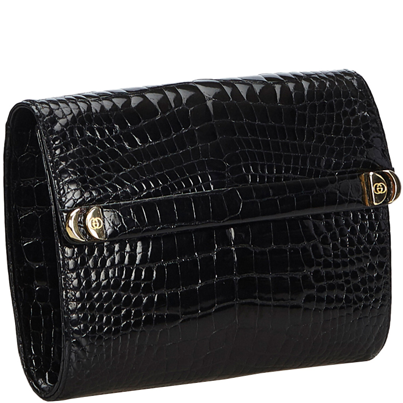 

Gucci Black Patent Leather Clutch