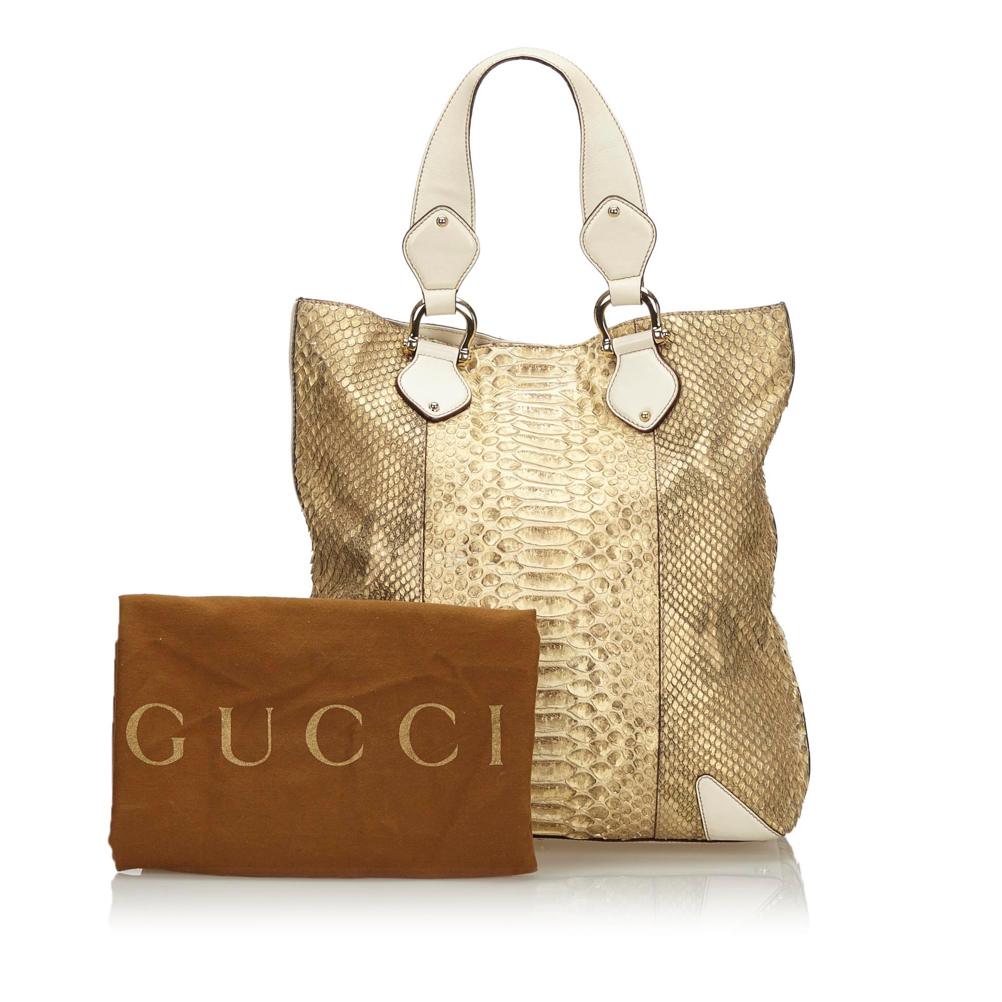 gucci gold tote bag