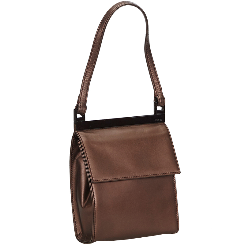 

Gucci Brown Leather Shoulder Bag