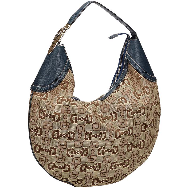 

Gucci Canvas Horsebit Hobo Bag, Multicolor