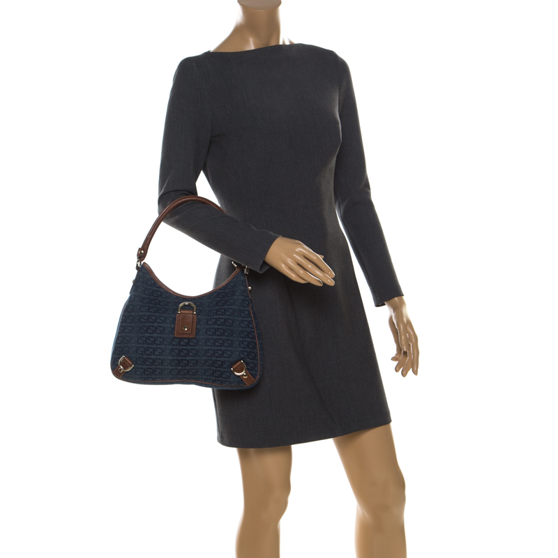 

Gucci Denim Abbey Medium D-Ring Hobo Bag, Blue
