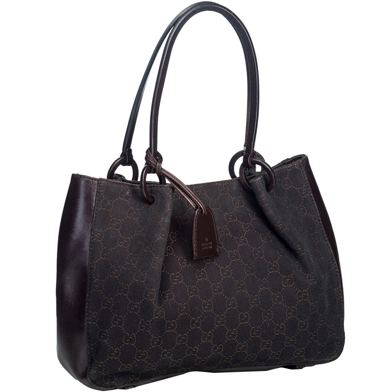 

Gucci Black Canvas GG Tote Bag