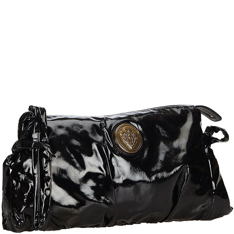 

Gucci Black Patent Leather Hysteria Clutch Bag