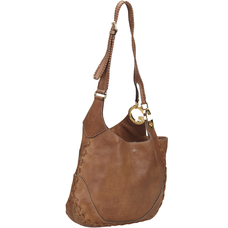 

Gucci Brown Leather Charlotte Hobo Bag