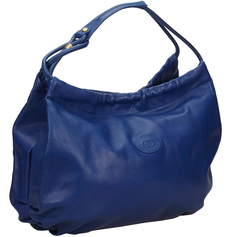 

Gucci Blue Leather Hobo Bag