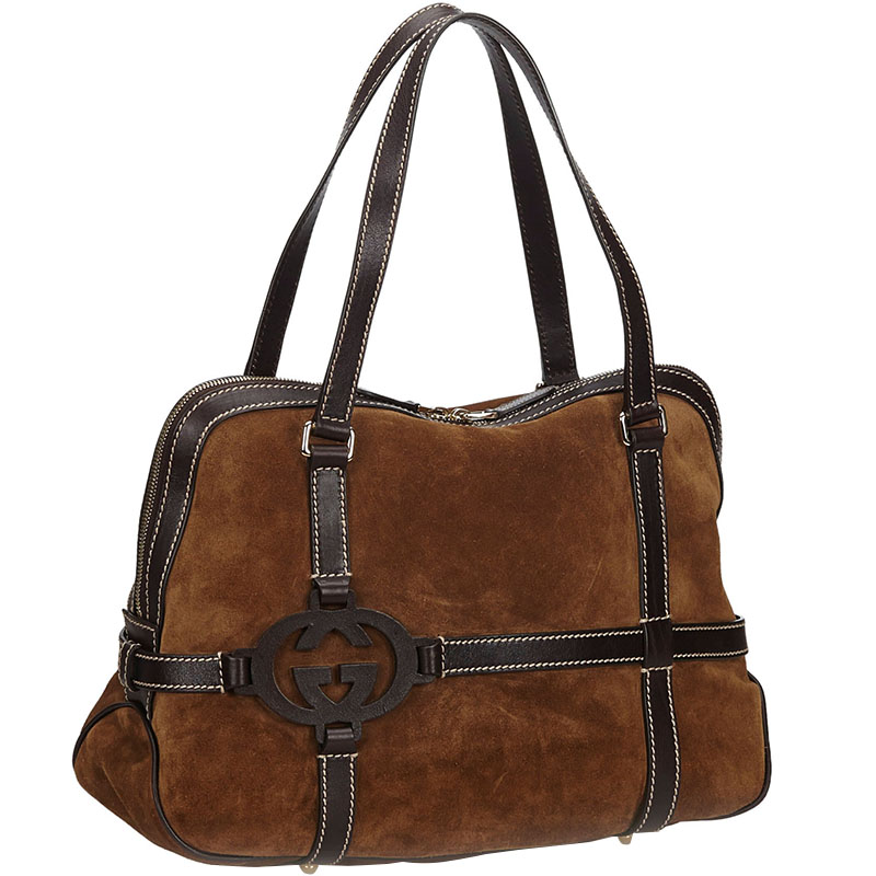 

Gucci Brown Suede Shoulder Bag