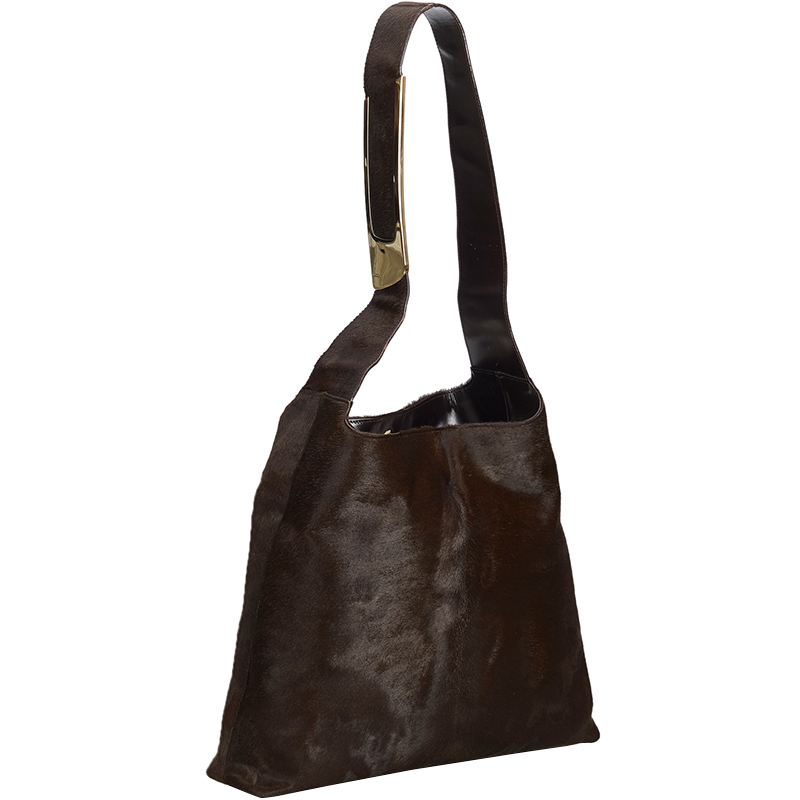 

Gucci Dark Brown Pony Hair Shoulder Bag