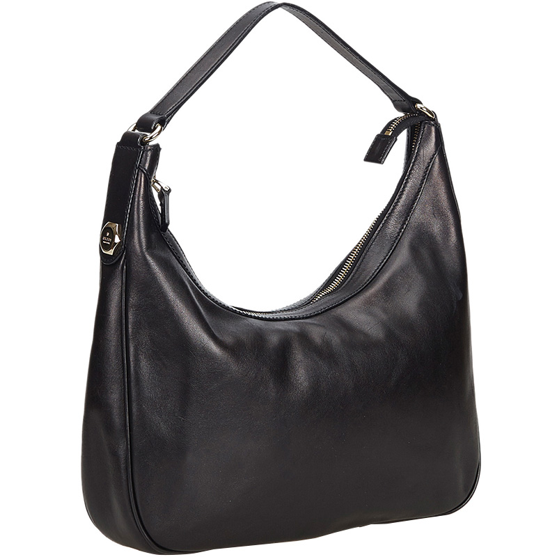 

Gucci Black Leather Hobo Shoulder Bag