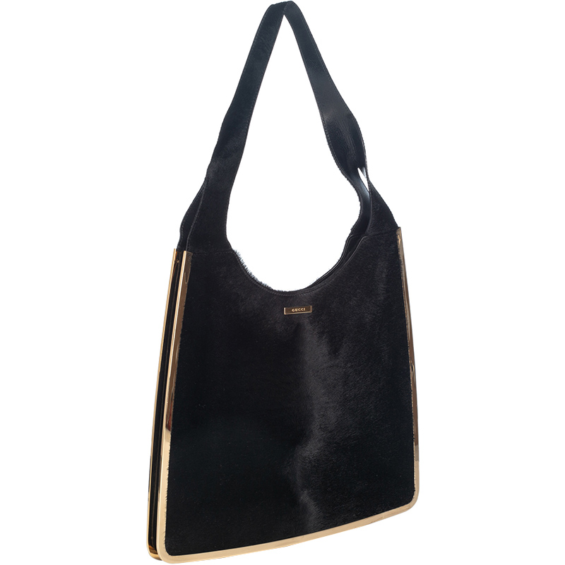 

Gucci Black Pony Hair Shoulder Bag