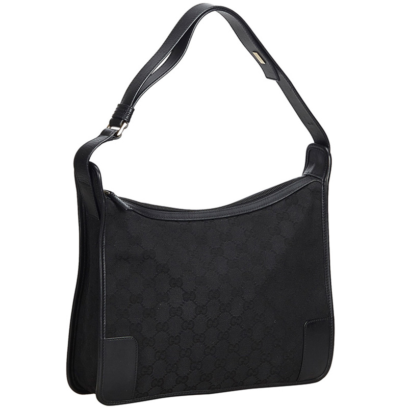 

Gucci Black GG Jacquard Shoulder Bag