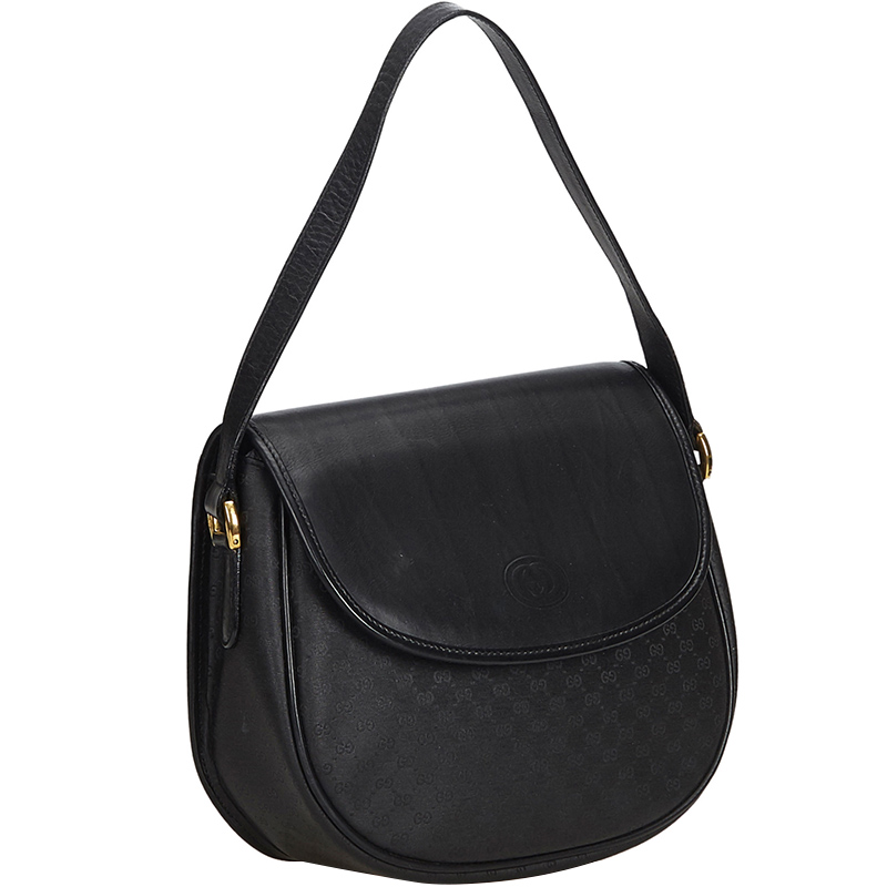 

Gucci Black Guccissima Leather Shoulder Bag