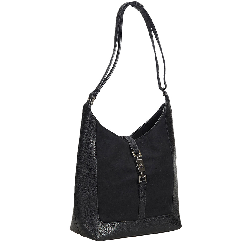 

Gucci Black Canvas Jackie Shoulder Bag