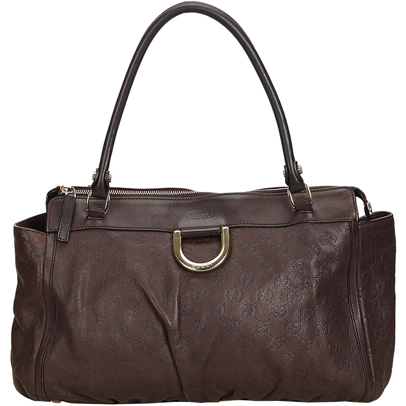 Gucci Brown Guccissima Leather Abbey Satchel