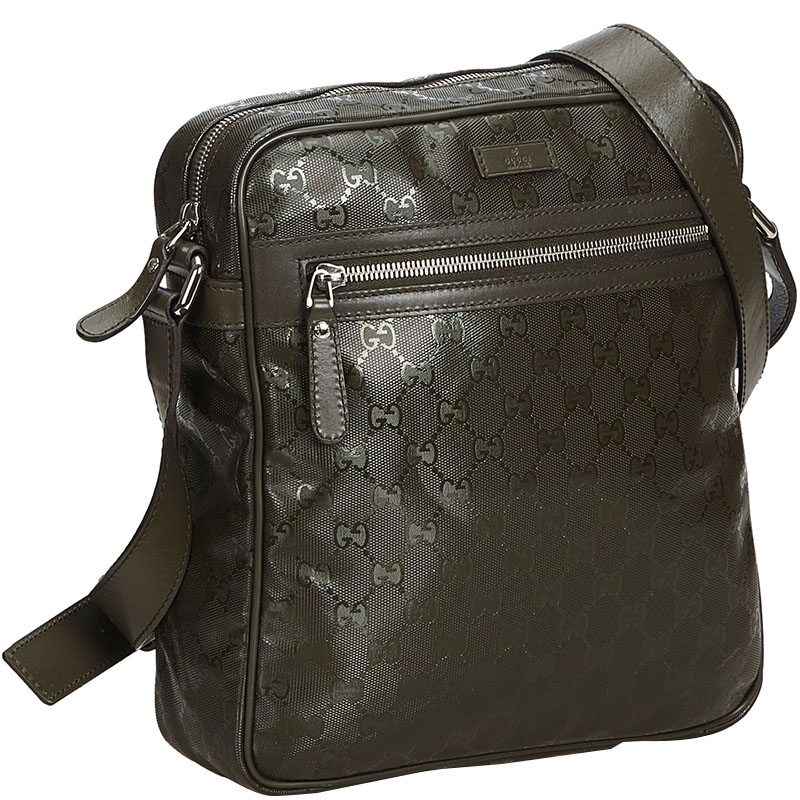 

Gucci Black GG Imprime Crossbody Bag