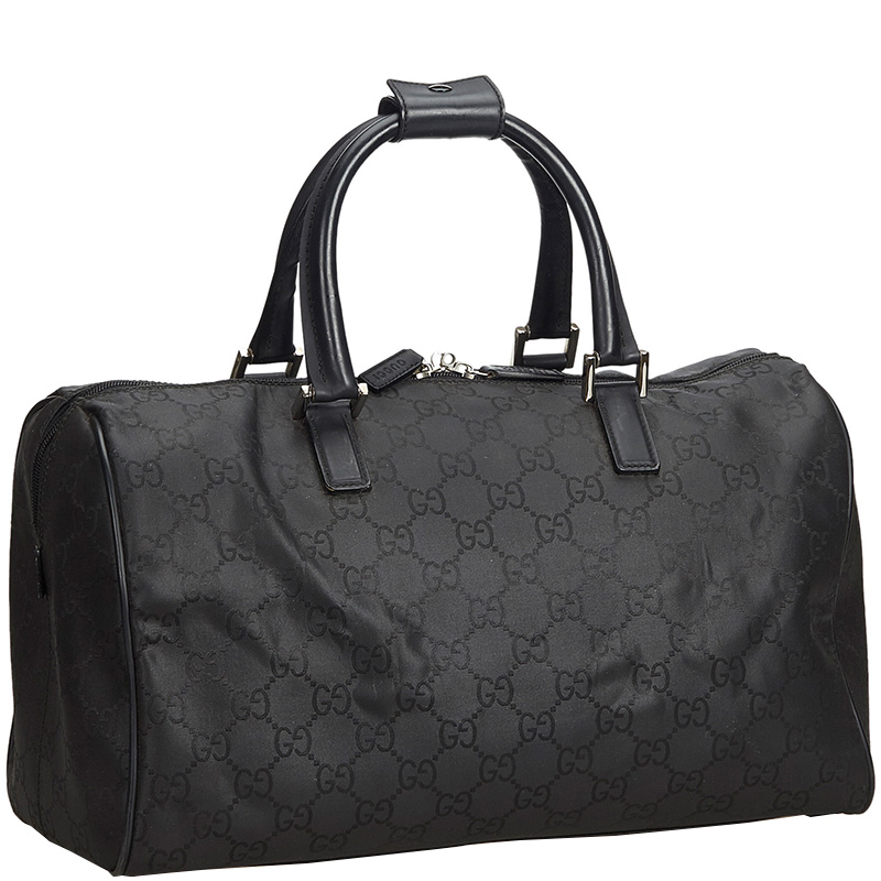 

Gucci Brown GG Nylon Boston Bag