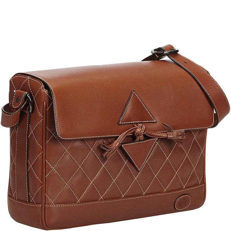

Gucci Brown Leather Crossbody Bag