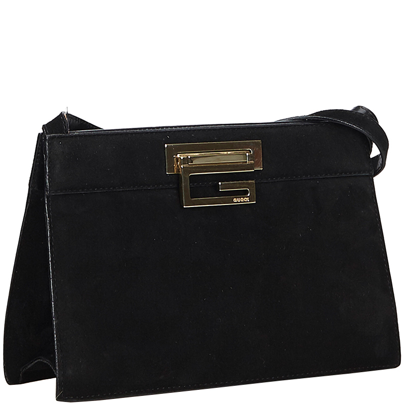 

Gucci Black Suede Shoulder Bag