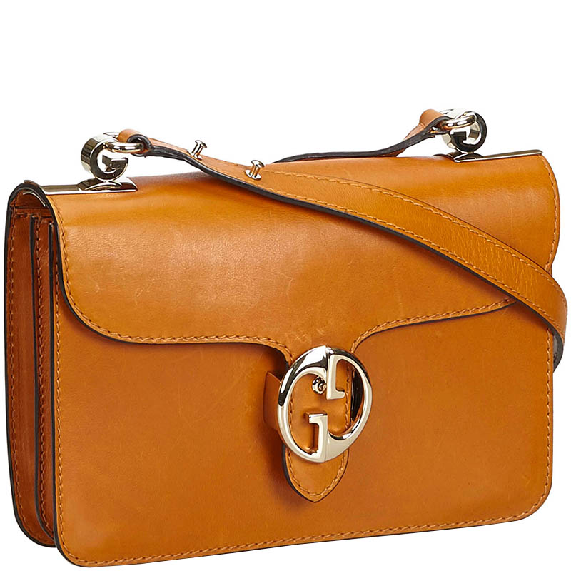 

Gucci Light Brown Flap Shoulder Bag