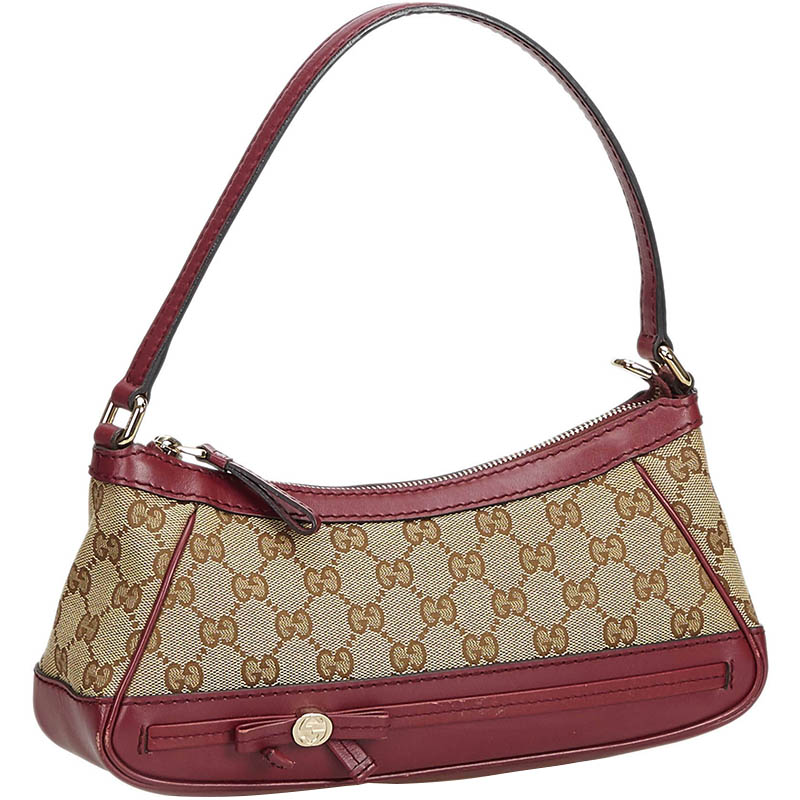 

Gucci Brown/Beige GG Jacquard Baguette Bag