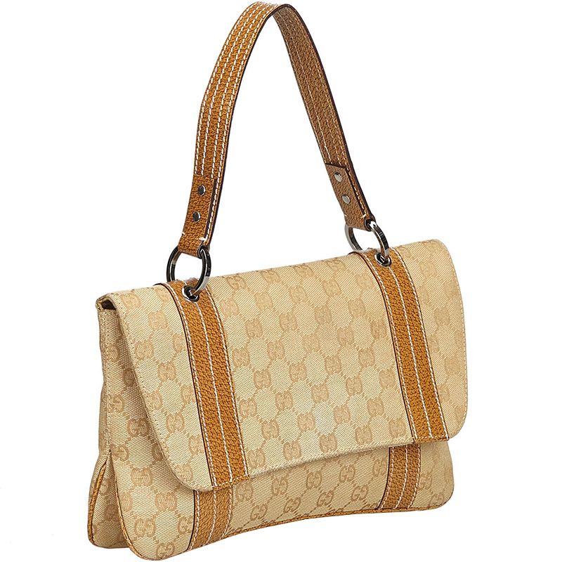 

Gucci Brown/Beige GG Jacquard Baguette Bag