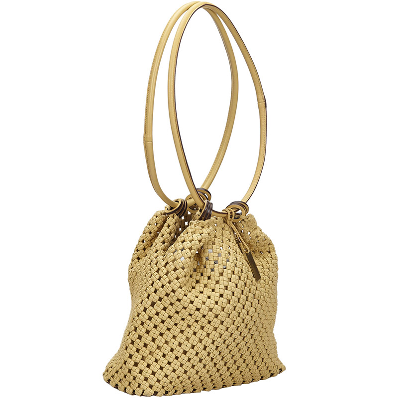 

Gucci Beige Woven Cotton Shoulder Bag