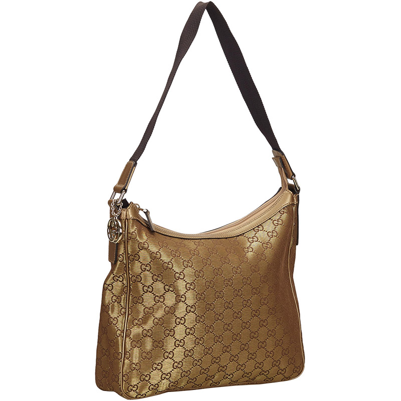 

Gucci Gold Metallic GG Canvas Shoulder Bag