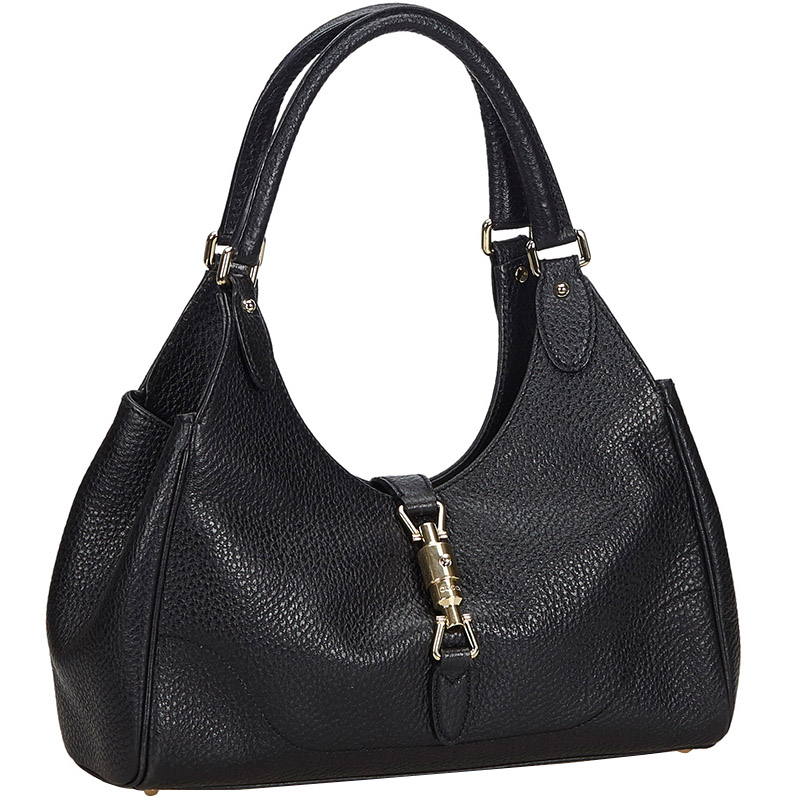 

Gucci Black Leather New Jackie Leather Hobo Bag