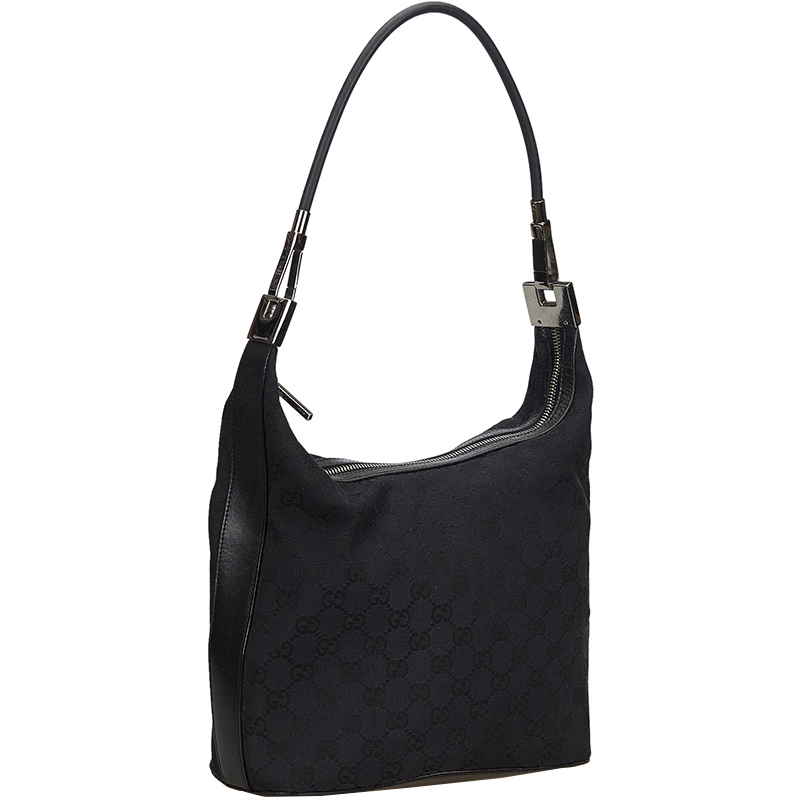 

Gucci Black GG Canvas Shoulder Bag