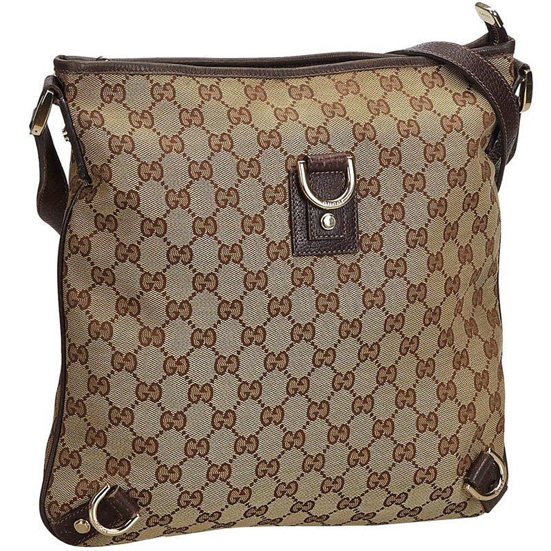Gucci Brown/Beige GG Canvas Abbey Messenger Bag