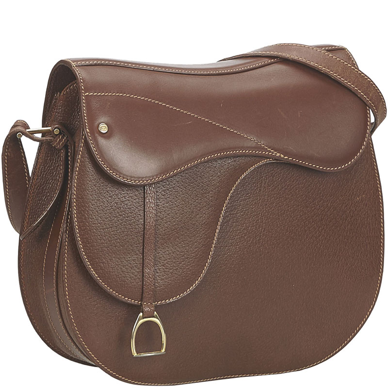 

Gucci Dark Brown Leather Saddle Bag