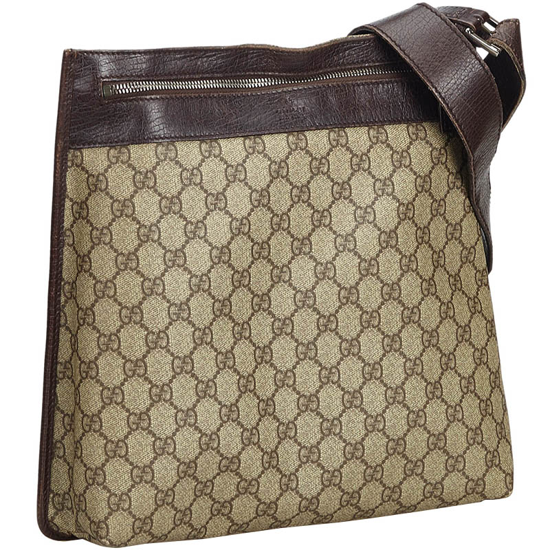 

Gucci Brown GG Canvas Jacquard Crossbody Bag, Beige