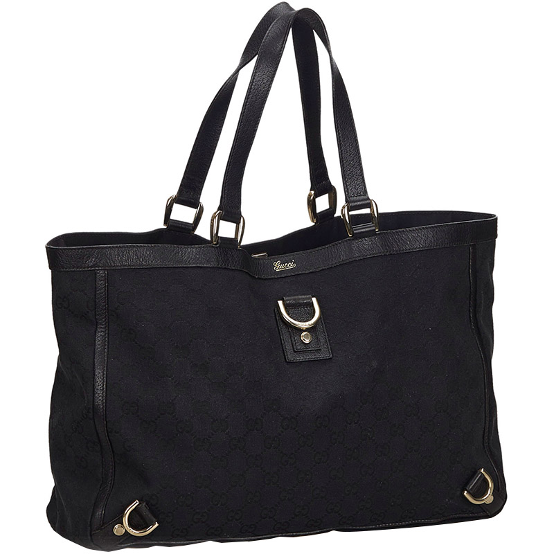 

Gucci Black GG Canvas Abbey D Ring Tote Bag