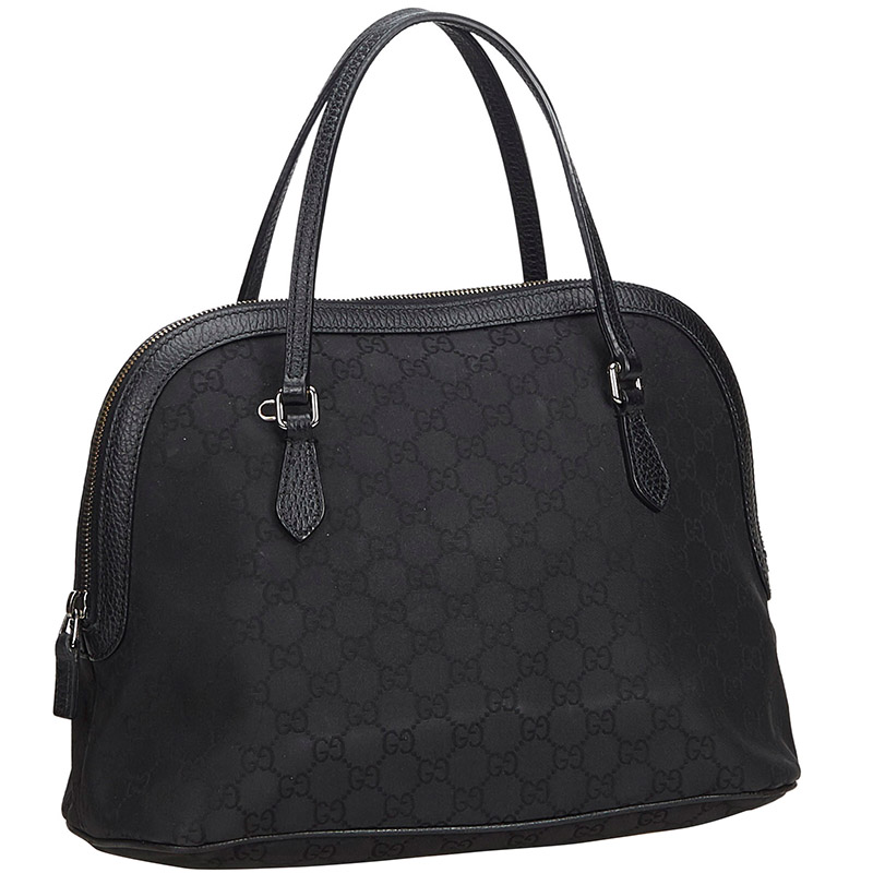 

Gucci Black GG Canvas Medium Dome Satchel