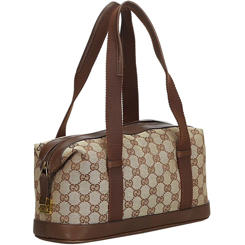 

Gucci Brown GG Canvas Boston Bag