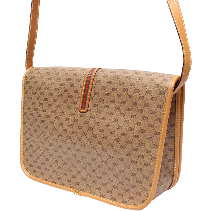 

Gucci Beige GG Canvas and Leather Shoulder Bag